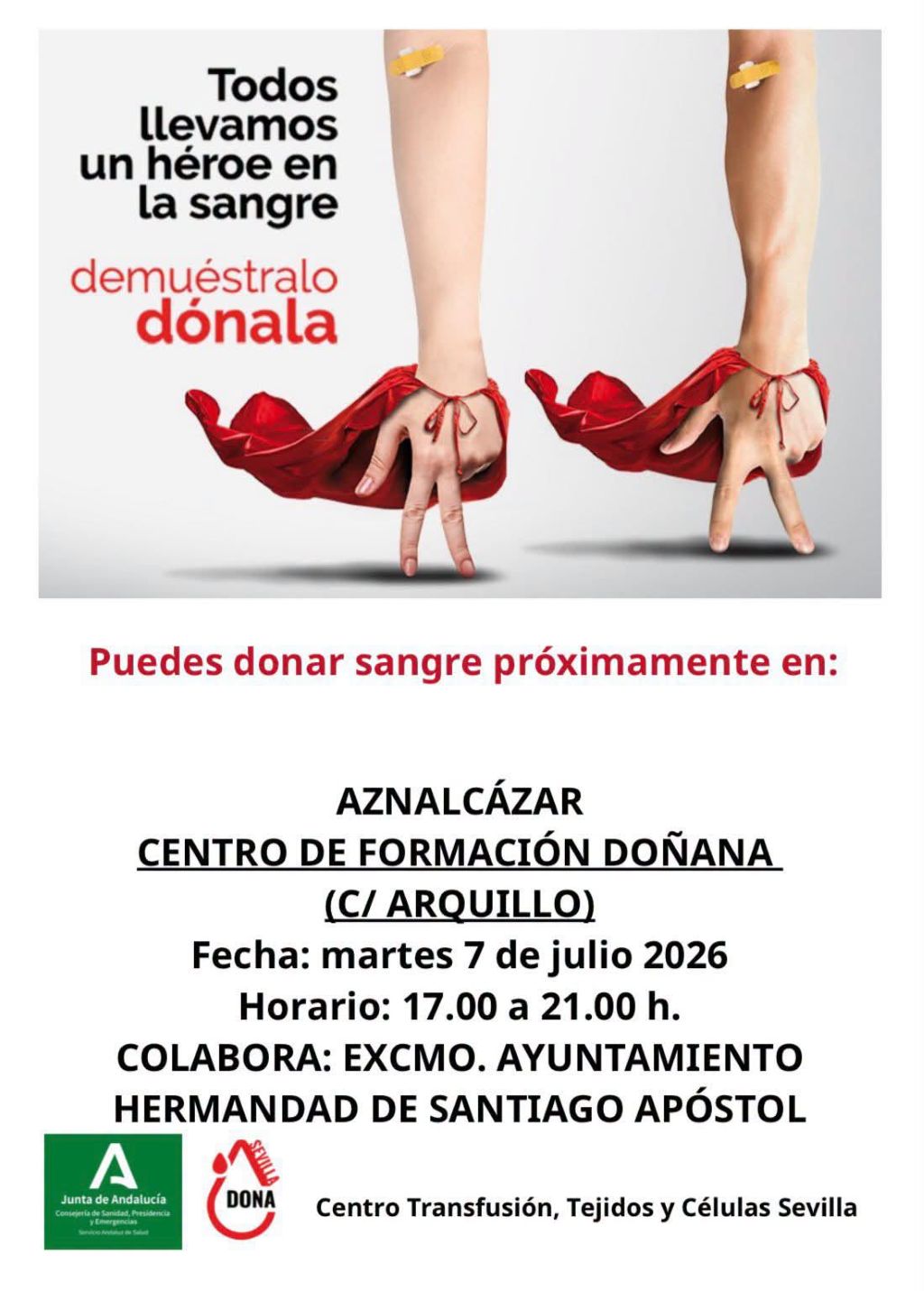 Aznalcázar acoge una nueva campaña de donación de sangre 