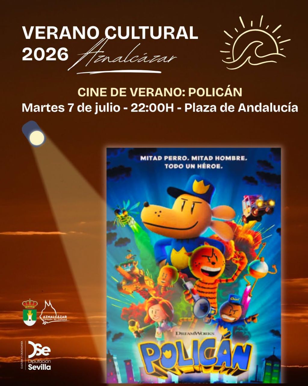 Vuelve el cine de verano al aire libre en Aznalcázar con la proyección de 