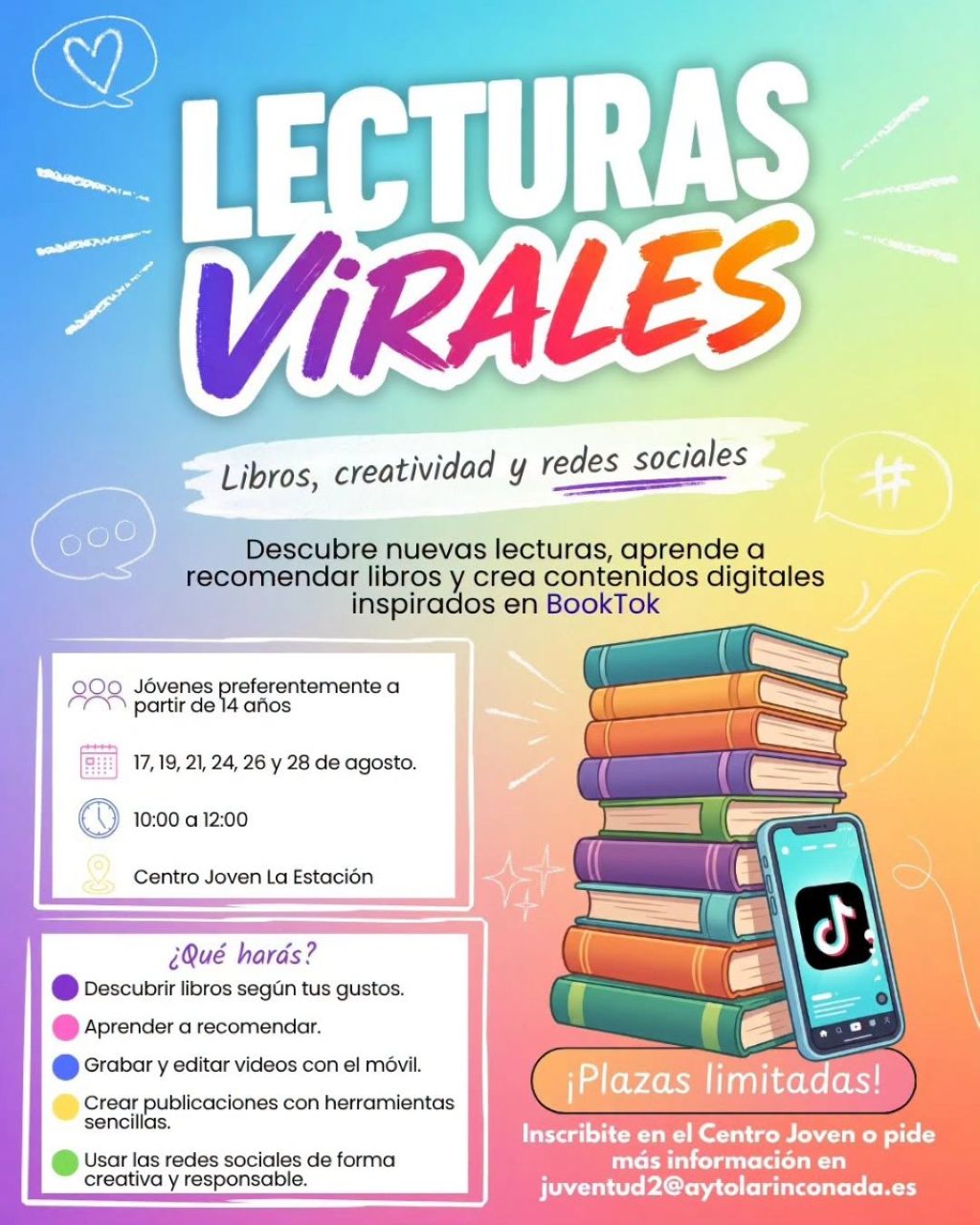 Leer, crear y conectar, objetivo de 'Lecturas Virales' de La Rinconada