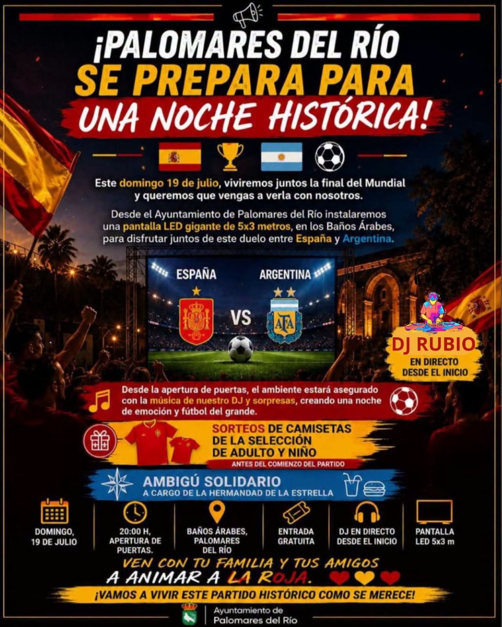 Palomares del Río se prepara para una noche histórica