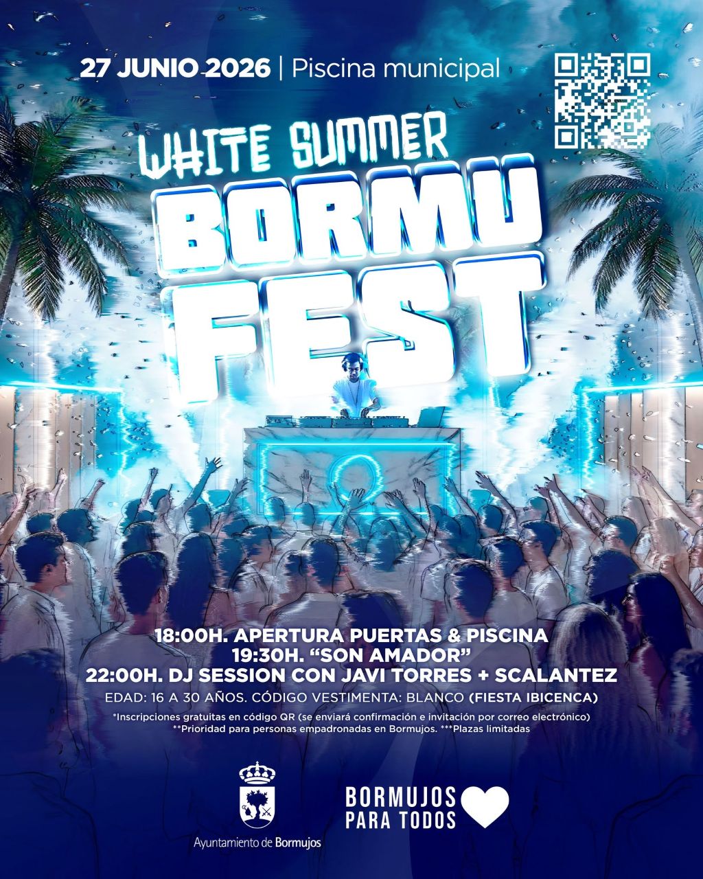Bormujos celebrará el Bormufest White Summer con música, piscina y medidas de seguridad para los jóvenes