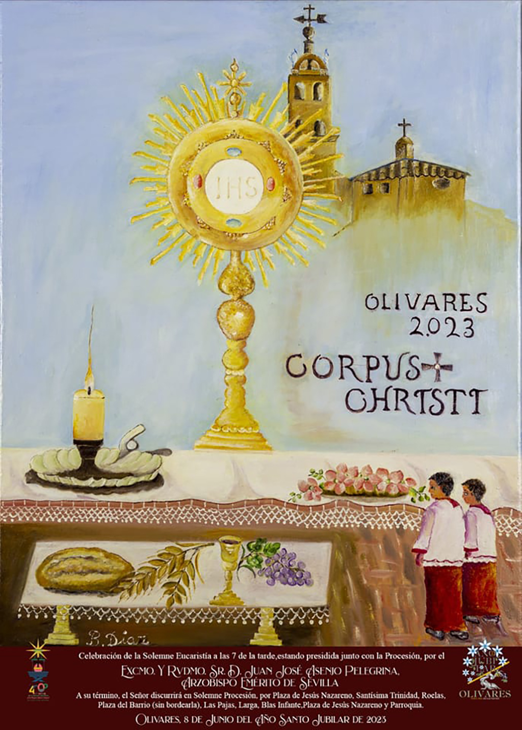 Olivares invita a sus vecinos a participar en las celebraciones del Corpus Christi
