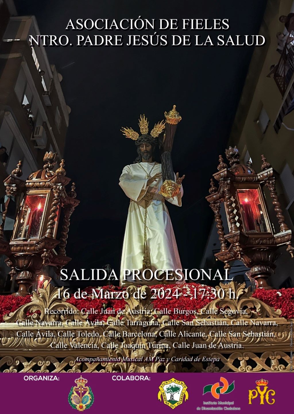 La procesión de Nuestro Padre Jesús de la Salud en Mairena del Aljarafe provocará cortes de tráfico en algunas calles