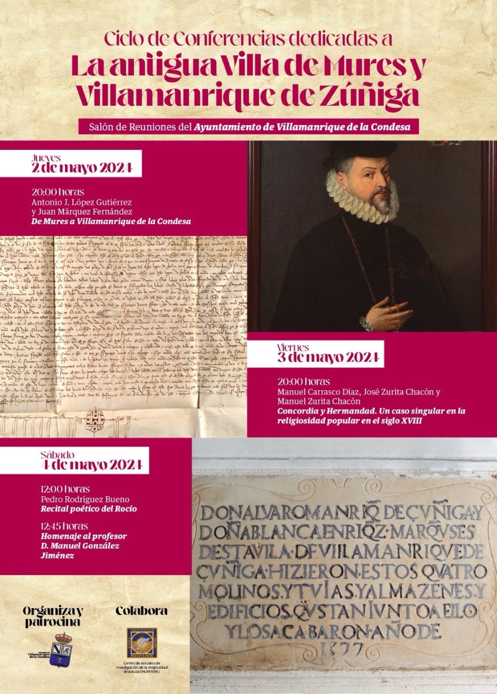 Villamanrique de la Condesa ofrece un ciclo de conferencias dedicadas a la Antigua Villa de Mures y Villamanrique de Zúñiga