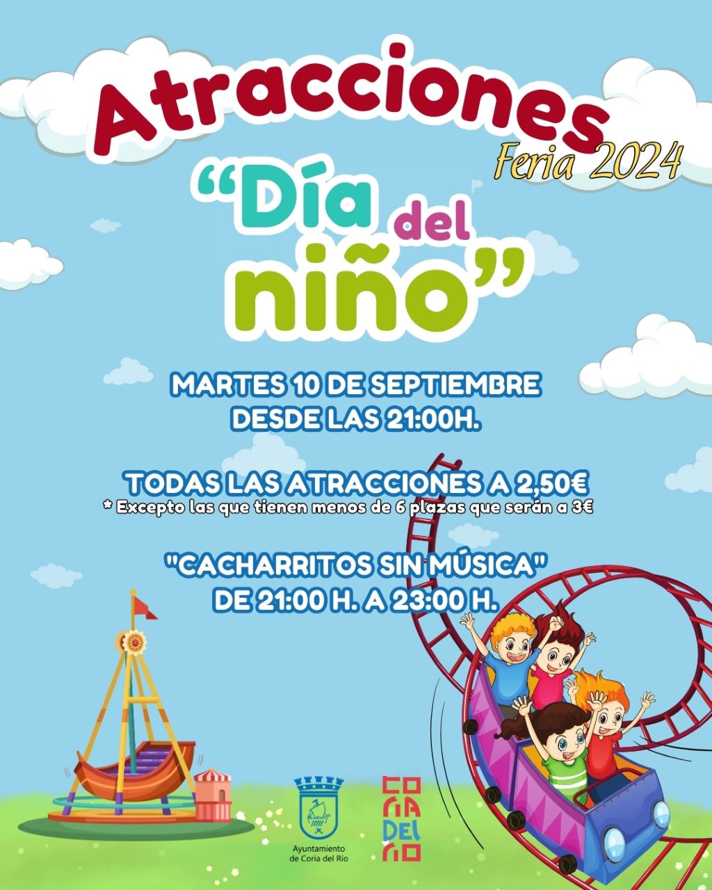 El Día del Niño de la Feria de Coria deja en silencio las atracciones