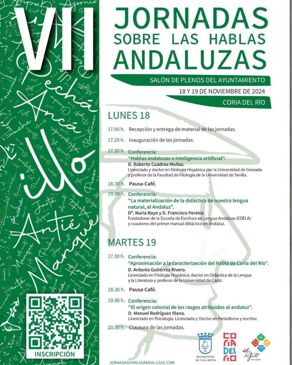 Todo listo para la celebración de las VII Jornadas sobre las Hablas Andaluzas en Coria del Río