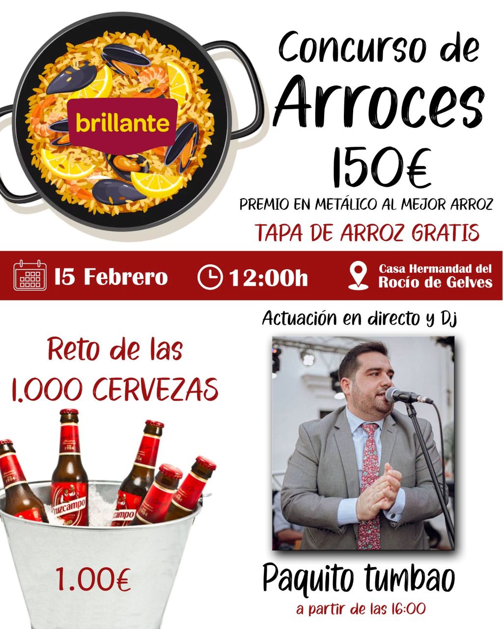 La Hermandad del Rocío de Gelves organiza el I Concurso de arroces con tapa gratis y el reto de las 1.000 cervezas