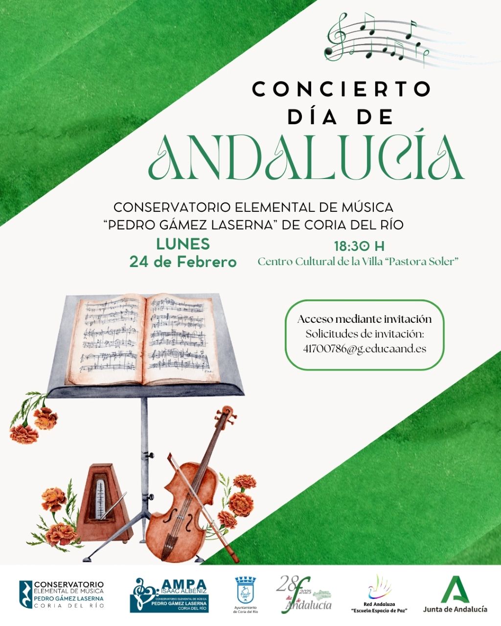 Coria del Río celebra el 28F con un concierto en honor a Andalucía