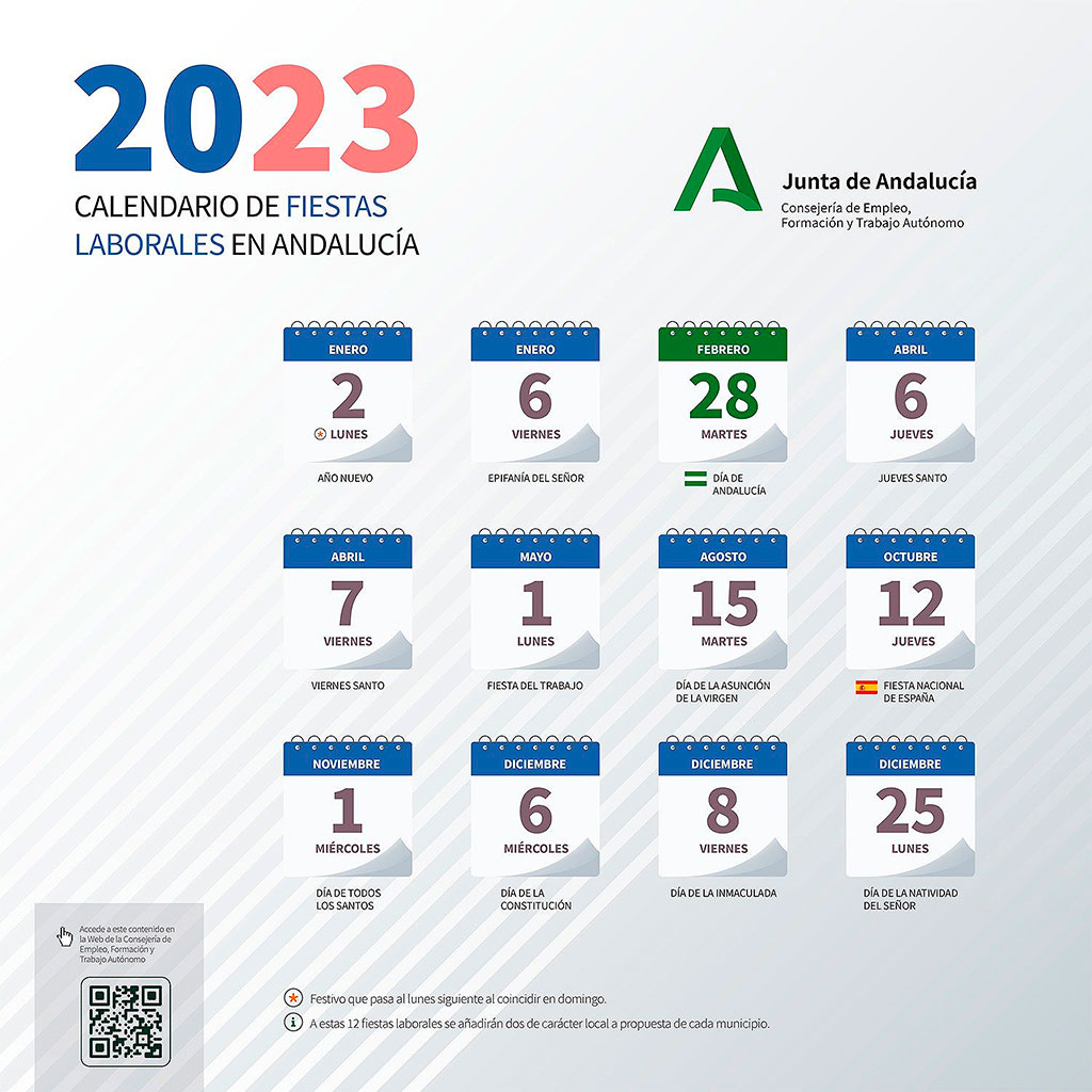 Andalucía Consulta aquí el calendario de fiestas laborales en