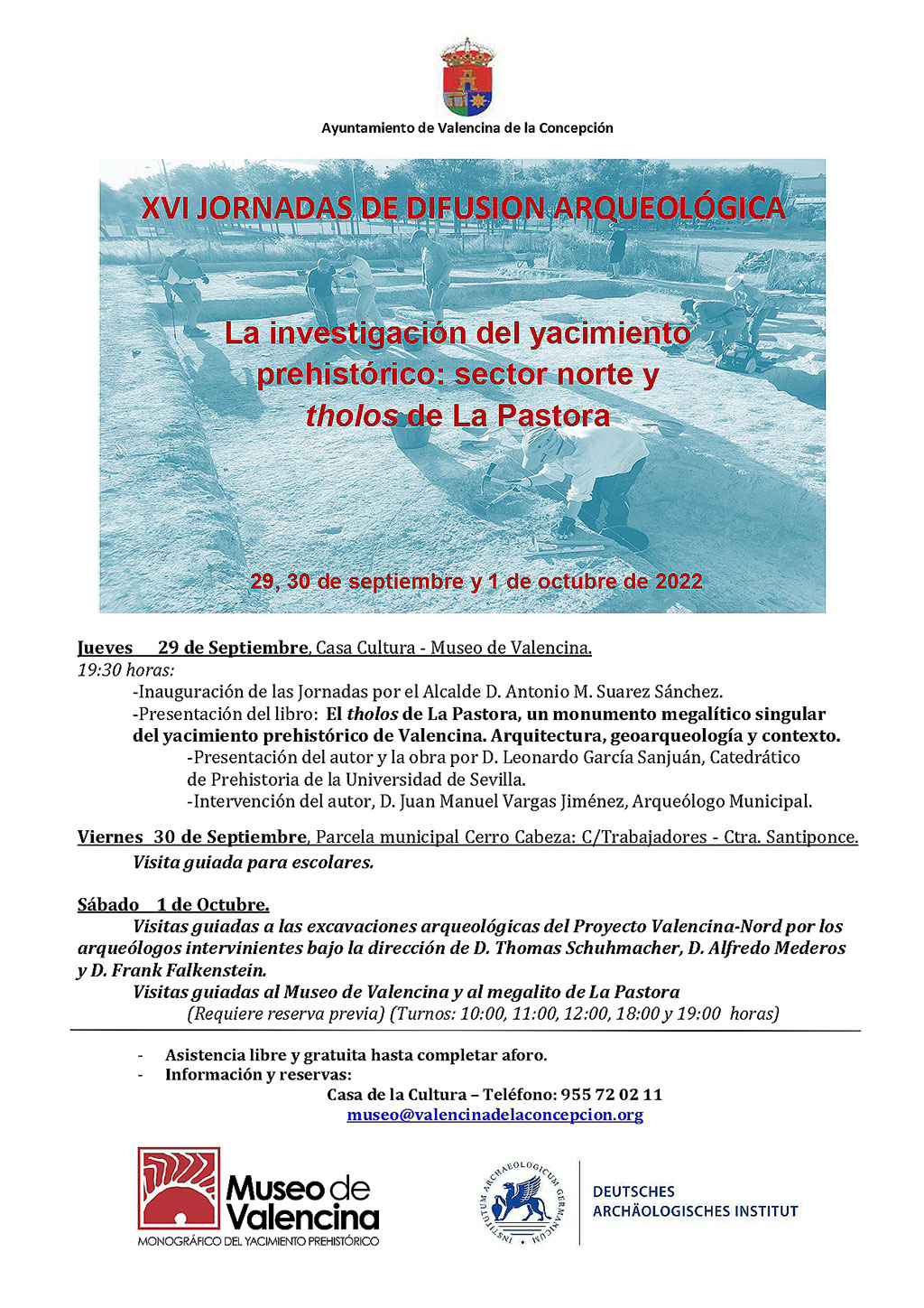 El Ayuntamiento de Valencina celebra las XVI Jornadas de Difusión de la Arqueología