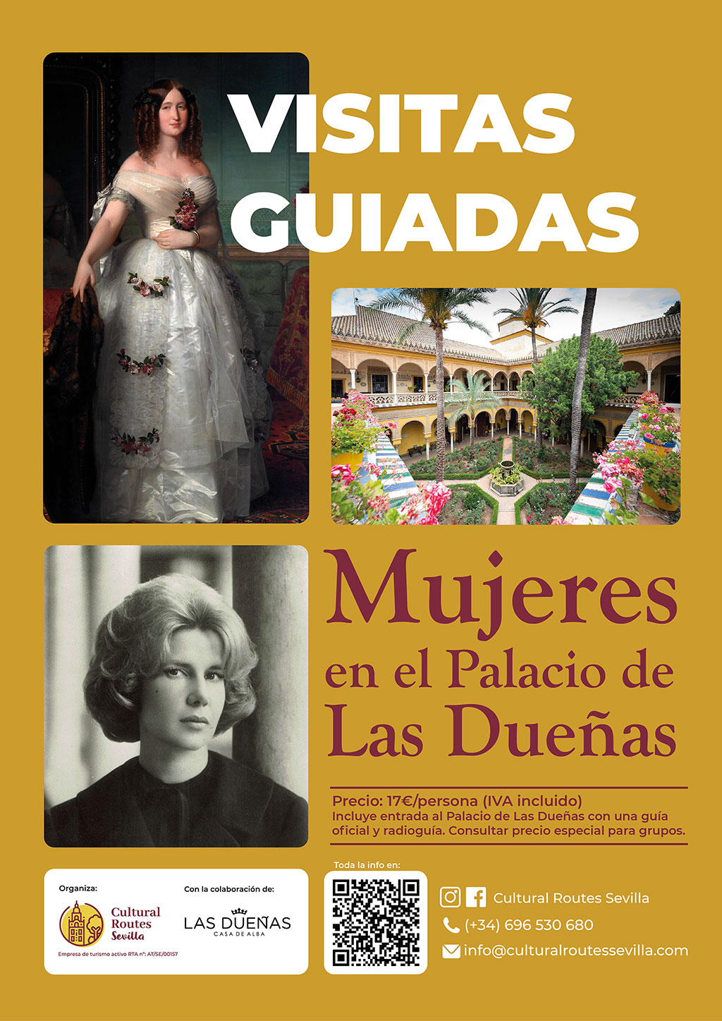 Nueva oportunidad para conocer el Palacio de Dueñas a través de las mujeres que lo habitaron con Cultural Routes